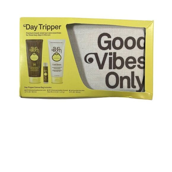 Sun Bum Day Tripper Kit With Sunscreen Lip Balm & Lotion "Good Vibes Only" - Picture 1 of 6